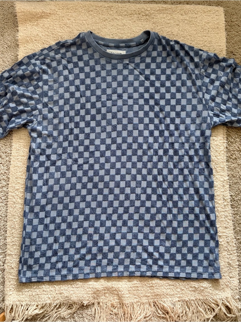 PacSun Men’s XL Blue Checkerboard Shirt